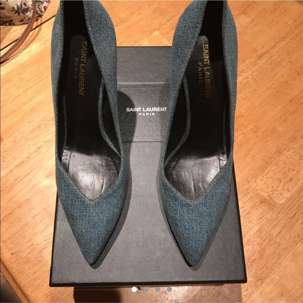 Denim Saint Laurent Heels